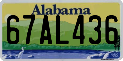AL license plate 67AL436