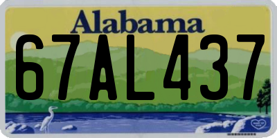 AL license plate 67AL437