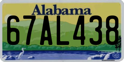 AL license plate 67AL438