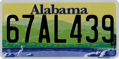 AL license plate 67AL439