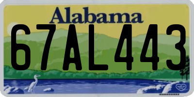 AL license plate 67AL443