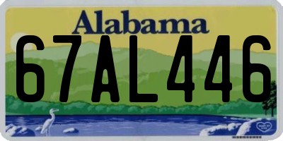 AL license plate 67AL446