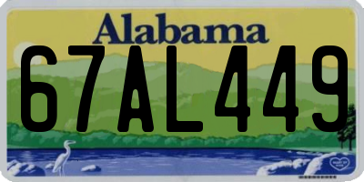 AL license plate 67AL449