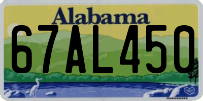 AL license plate 67AL450