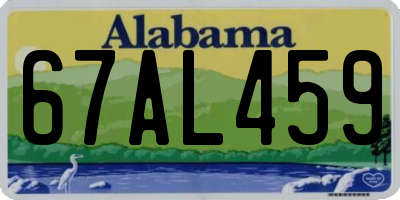 AL license plate 67AL459
