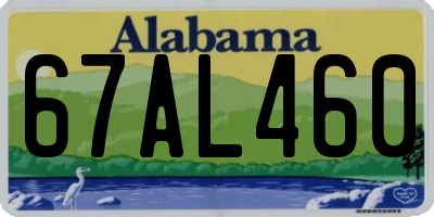 AL license plate 67AL460
