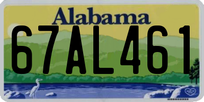 AL license plate 67AL461