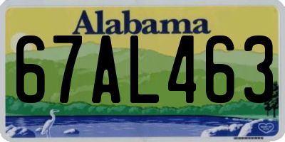 AL license plate 67AL463