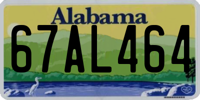 AL license plate 67AL464