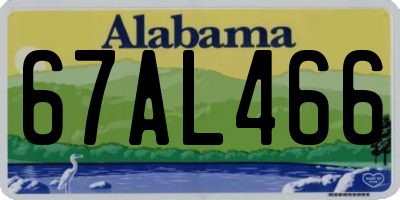 AL license plate 67AL466