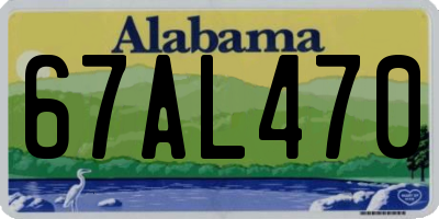 AL license plate 67AL470