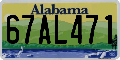 AL license plate 67AL471