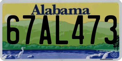 AL license plate 67AL473