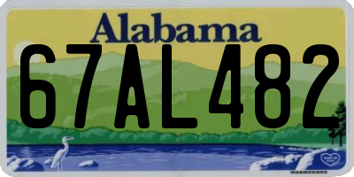 AL license plate 67AL482
