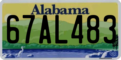AL license plate 67AL483