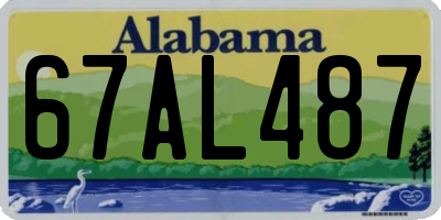AL license plate 67AL487