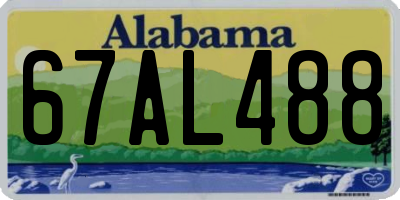 AL license plate 67AL488