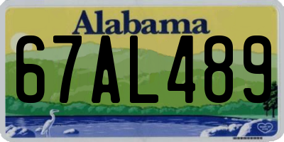 AL license plate 67AL489