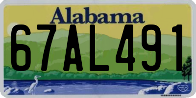 AL license plate 67AL491