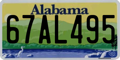AL license plate 67AL495