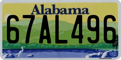 AL license plate 67AL496