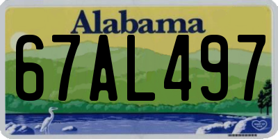 AL license plate 67AL497