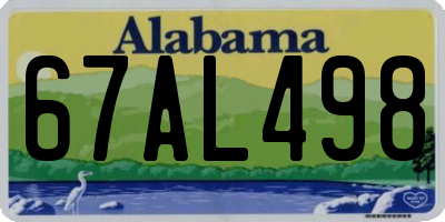 AL license plate 67AL498