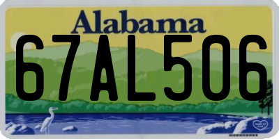 AL license plate 67AL506
