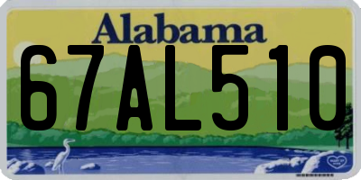AL license plate 67AL510