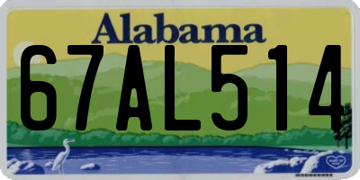 AL license plate 67AL514