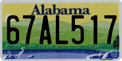 AL license plate 67AL517
