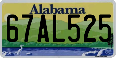 AL license plate 67AL525