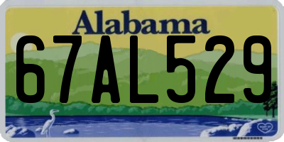 AL license plate 67AL529