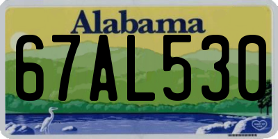 AL license plate 67AL530