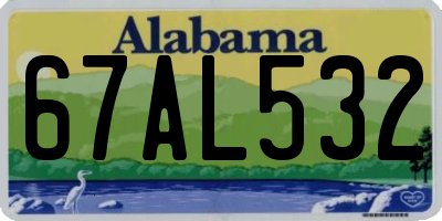 AL license plate 67AL532