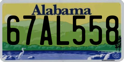 AL license plate 67AL558