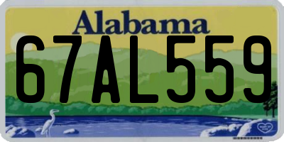 AL license plate 67AL559