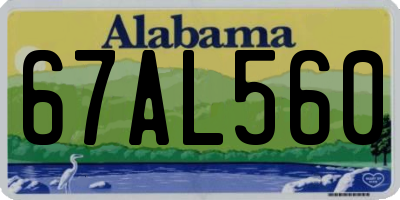 AL license plate 67AL560