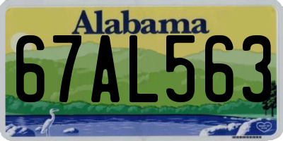 AL license plate 67AL563