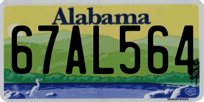 AL license plate 67AL564