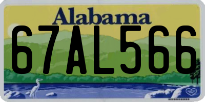 AL license plate 67AL566