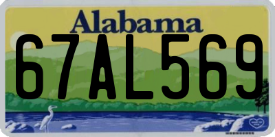 AL license plate 67AL569