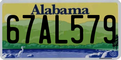 AL license plate 67AL579