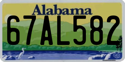AL license plate 67AL582