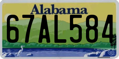 AL license plate 67AL584