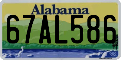 AL license plate 67AL586