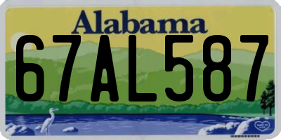 AL license plate 67AL587