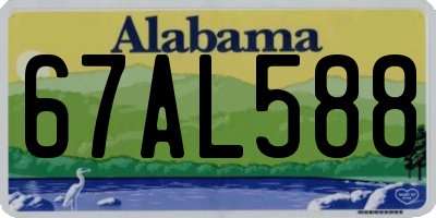 AL license plate 67AL588