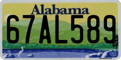 AL license plate 67AL589