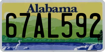 AL license plate 67AL592